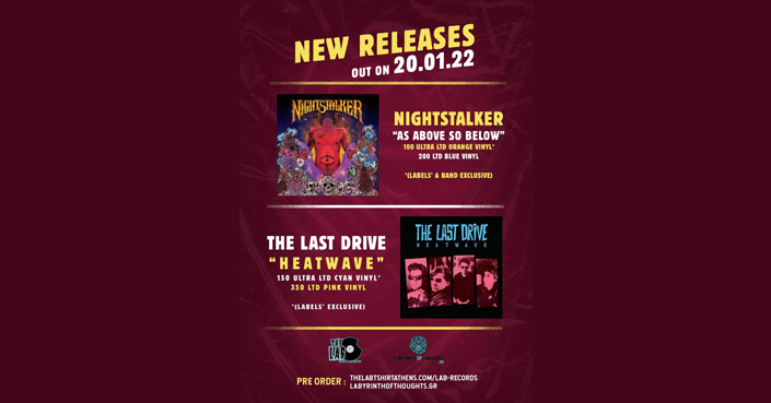 Nightstalker & Last Drive :: Δύο σπουδαίες επανακυκλοφορίες από The Lab Records & Labyrinth of Thoughts Records